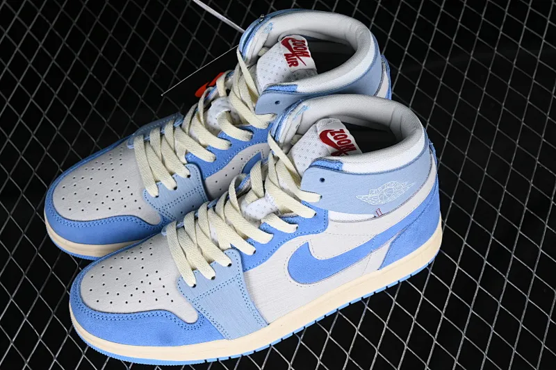 All categories Air Jordan Jordan series basketball shoes Air Jordan 1 High Air Jordan 1 Zoom CMFT AJ1 Joe 1 gray and blue color matching DV1305-004